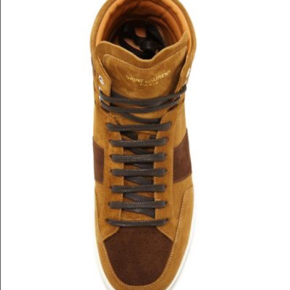 Men’s, Saint Laurent, Color Block Suede High Top - Picture 4 of 4